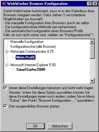 WebWasher - Einstellungen 4