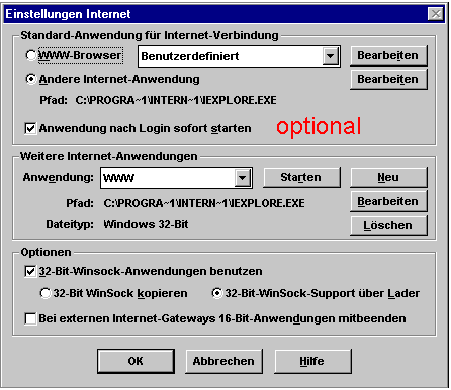 T-online Einstellungen für MS Internet Explorer